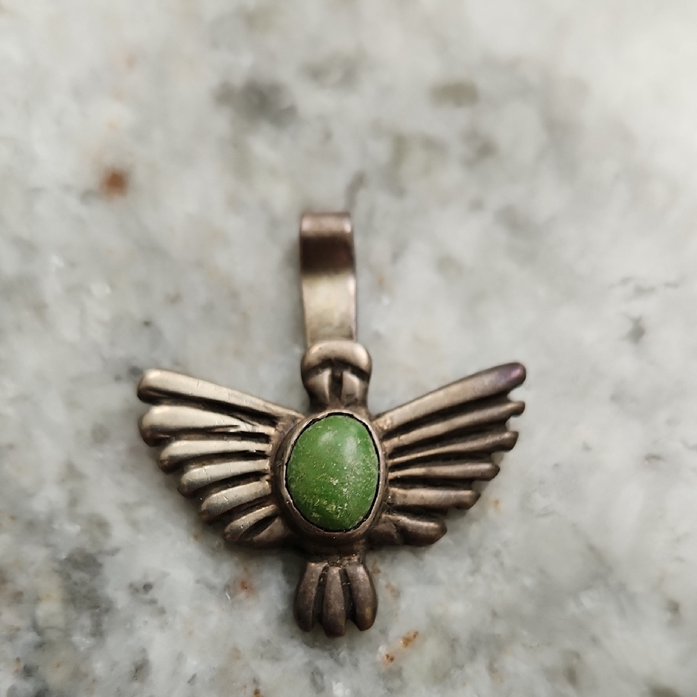 Sterling Silver Native Thunderbird Pendant